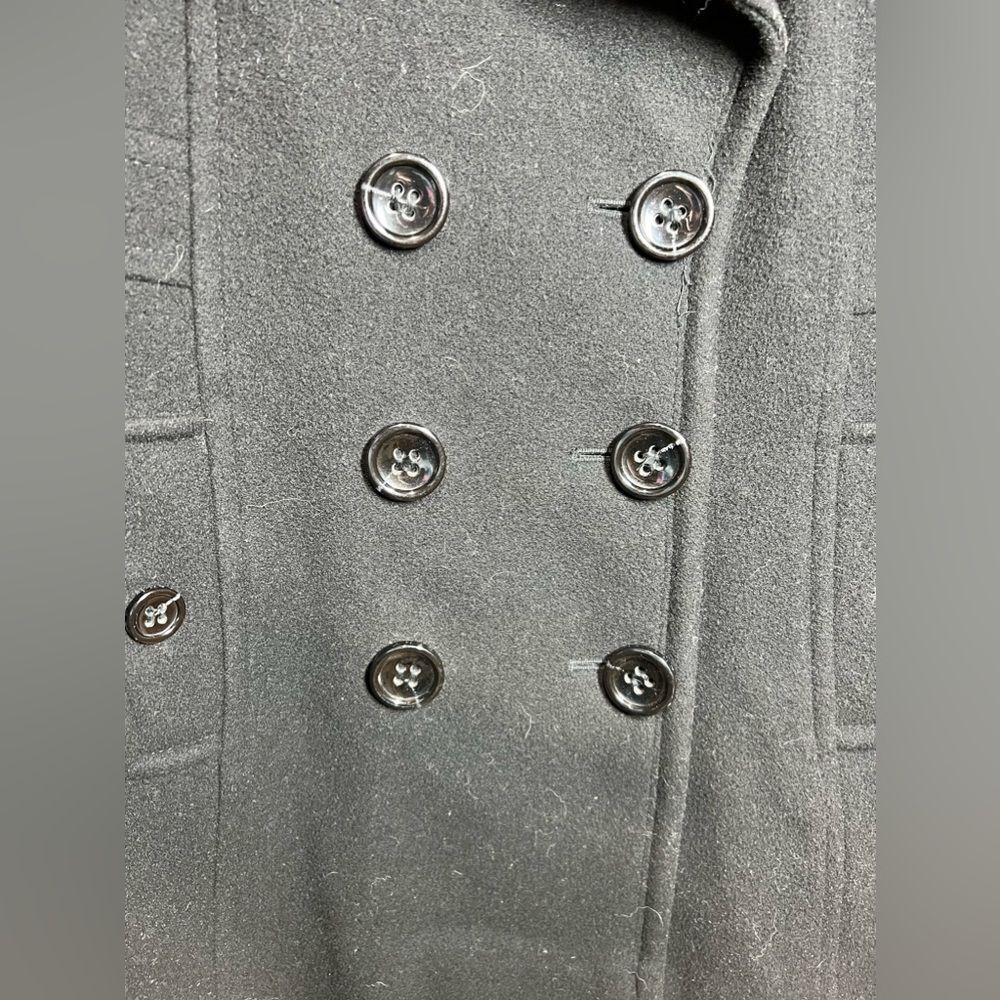 2009 DKNY Black Button Up Wool Peacoat Jacket Ladies Size 6 - EUC - Picture 4 of 13